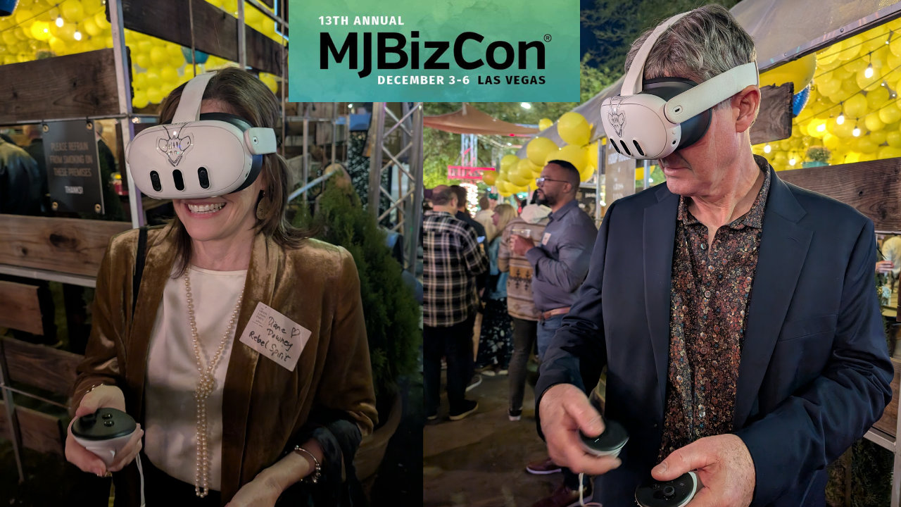 Meta Quest 3 VR headset with custom app deployment for tradeshow presentations